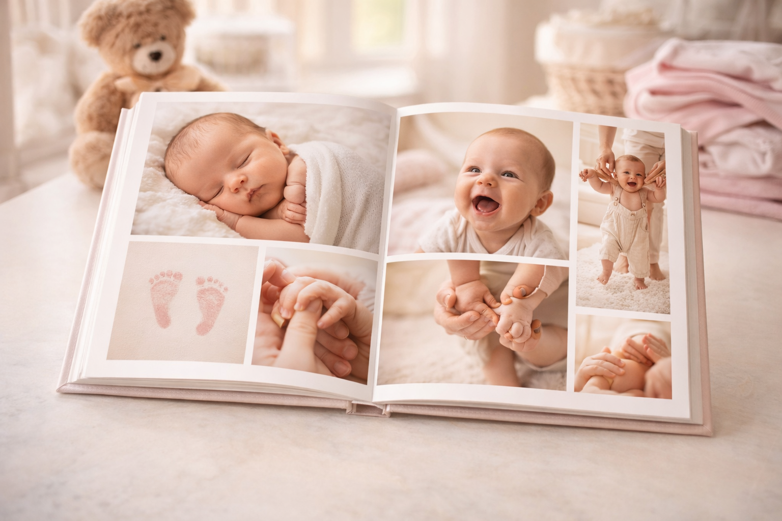 Baby milestones photobook sample